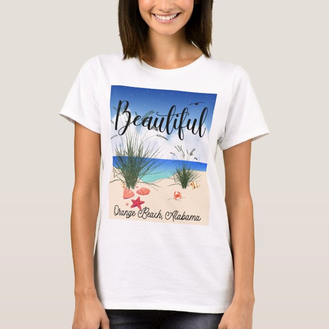 T-shirt Orange Beach Alabama (Belle) (Devant)