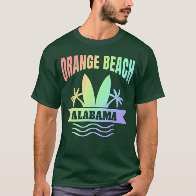 T-shirt Orange Beach Alabama Vacation Souvenir (Devant)