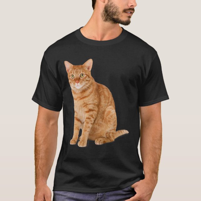 T-shirt Orange Chat Tab Funny Chat Parodie Amoureux des ch (Devant)