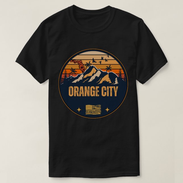T-shirt Orange City, Floride (Design devant)