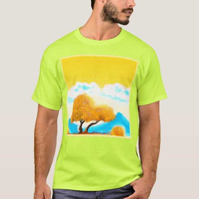 T-shirt "Orange Coloured Nature" Belle Photo. Commandez dè (Devant)