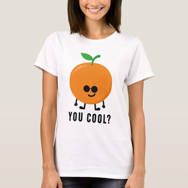 T-shirt Orange, Cool ? (Devant)