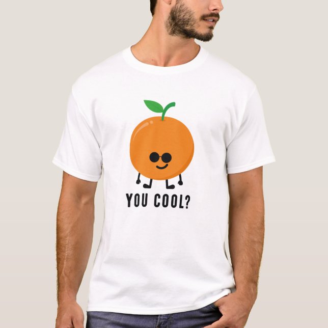 T-shirt Orange, Cool ? (Devant)