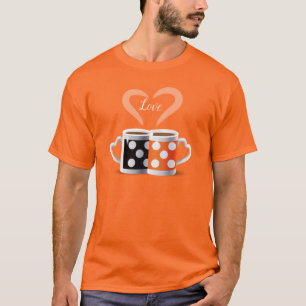 T-shirt Orange + Couleur de café noir ou nous appartenons