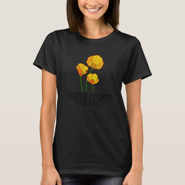 T-shirt Orange County California CA Poppy Flower State Cit (Devant)