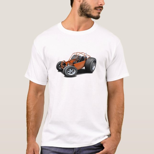 T-shirt Orange de buggy des sables (Devant)