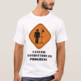 T-shirt orange de destruction de Cancer de