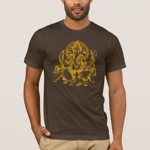 T-shirt Orange de détail de Ganesh