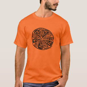 T-shirt Orange de mandala