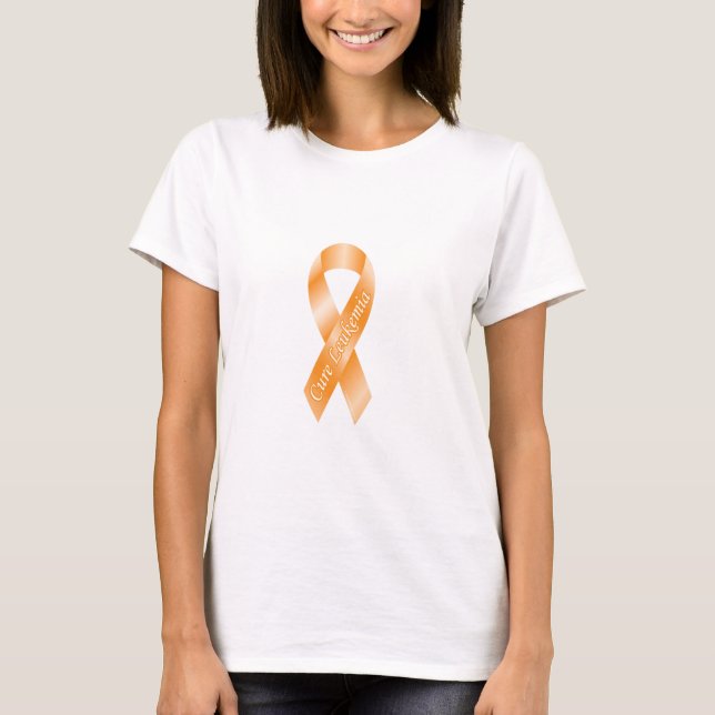T-shirt orange de ruban de leucémie de traitement (Devant)