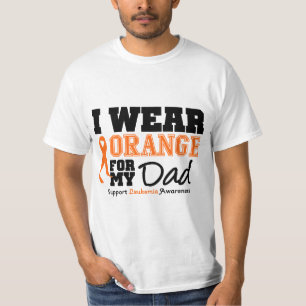 T-shirt Orange d'usage de la leucémie I pour mon papa