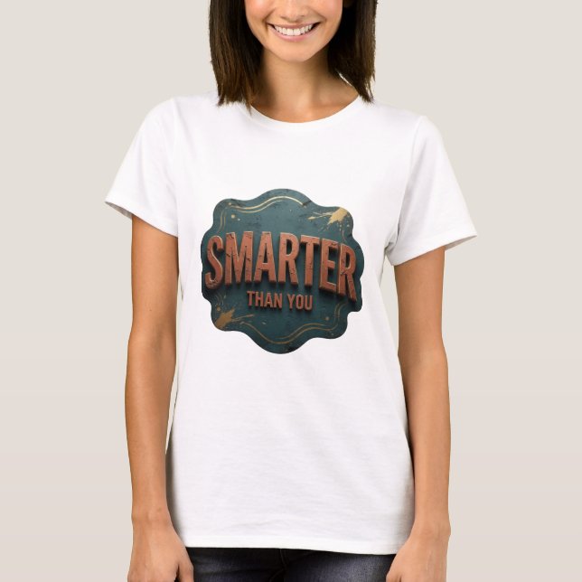T-shirt Orange Dynamique PLUS INTELLIGENT QUE VOUS Design (Devant)