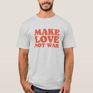 T-shirt Orange Faire l'amour pas la guerre