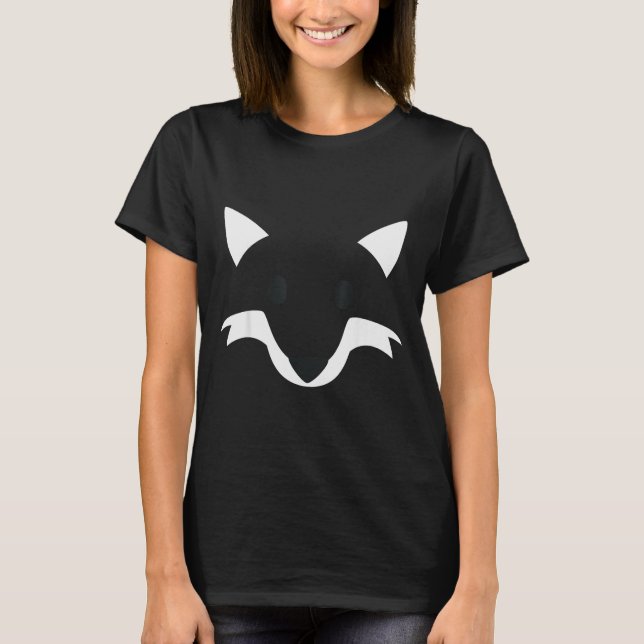 T-shirt Orange Fox Face Halloween Apparel Matching Group F (Devant)