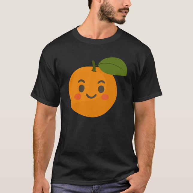 T-shirt Orange – Fresh Vibrant Fruit Illustration (Devant)