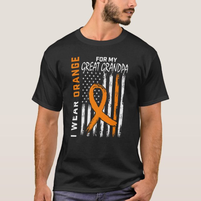 T-shirt Orange Grand Papi Sclérose en plaques (Devant)