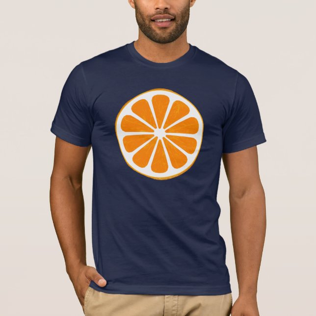 T-shirt orange. hybride (Devant)