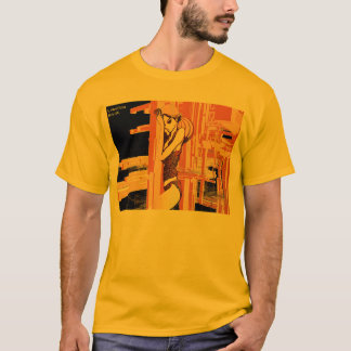 T-shirt orange industrielle