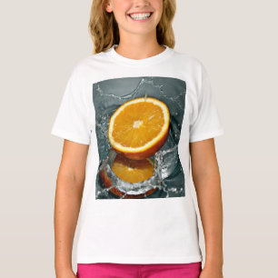 T-shirt orange juteuse positive pour l'humeur vitaminée