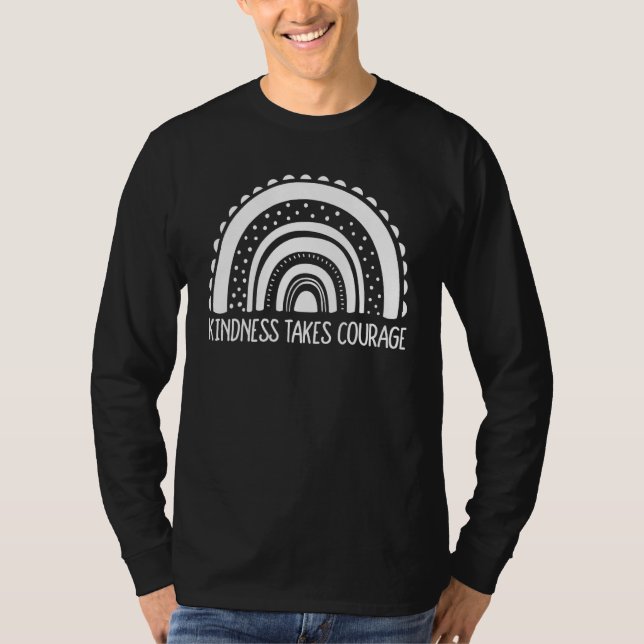 T-shirt Orange Kindness prend courage Unité Day Anti Bully (Devant)