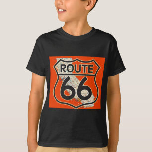 T-shirt Orange la Californie de l'itinéraire 66