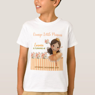 T-shirt Orange Little Princess Ball