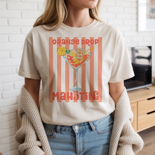 T-shirt Orange Martini Mahjong (Créateur téléchargé)