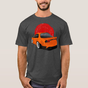 T-shirt Orange Mazda RX7 Rocket Bunny Back View
