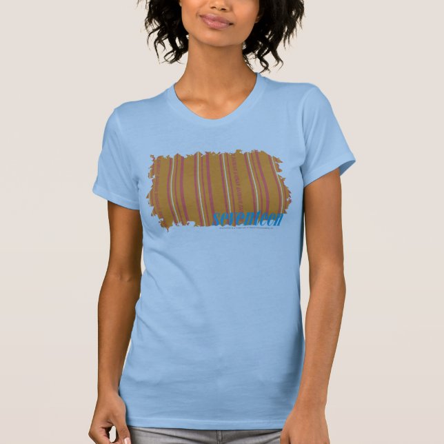 T-shirt Orange mince 2 de rayures (Devant)