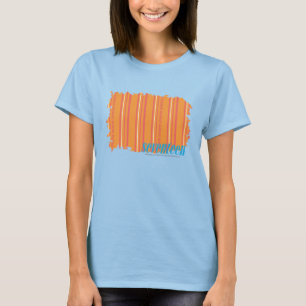 T-shirt Orange mince 2 de rayures