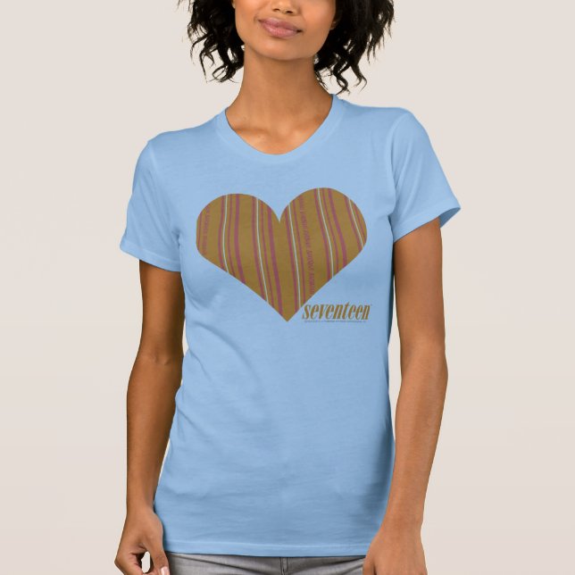 T-shirt Orange mince 3 de rayures (Devant)