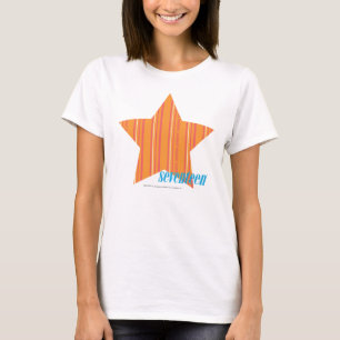 T-shirt Orange mince 4 de rayures