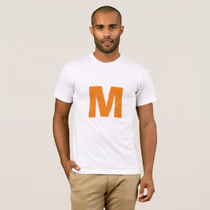 T-shirt Orange Monogramme Nom propre Remplacer le texte in