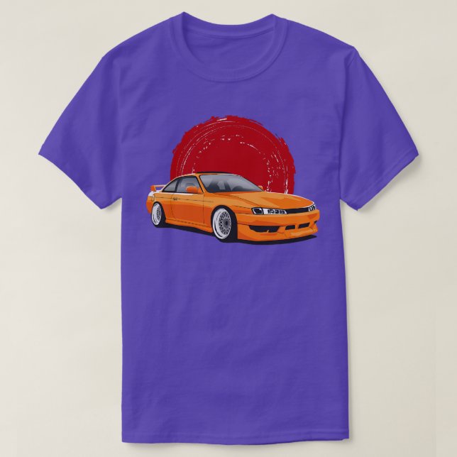 T-shirt Orange Nissan Silvia S14 Kouki (Design devant)