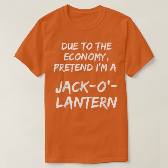 T-shirt Orange prétend que je suis une Jack-o'-lantern Eas (Design devant)