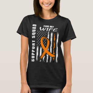T-shirt Orange Ribbon Femme Leucémie Sensibilisation États