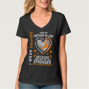 T-shirt Orange Ribbon Ms Mother In Law Sclérose Multiples