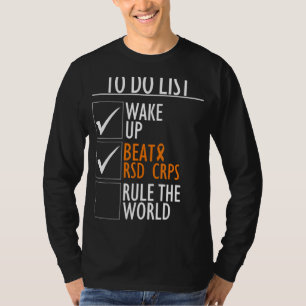 T-shirt Orange Ribbon Survivant To Do Liste Beat Rsd Crps 