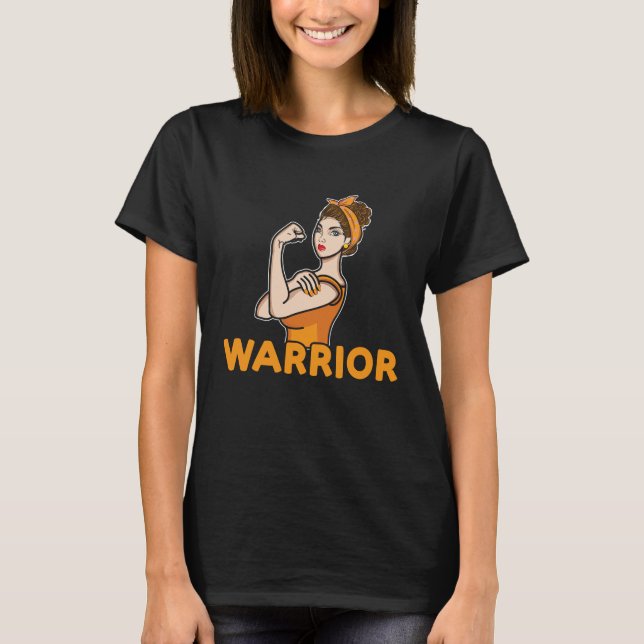 T-shirt Orange Ribbon Warrior Multiple Sclerosis Awareness (Devant)