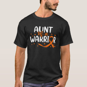 T-shirt Orange Ruban Leukemia Niece Nephew Chemise Tante D