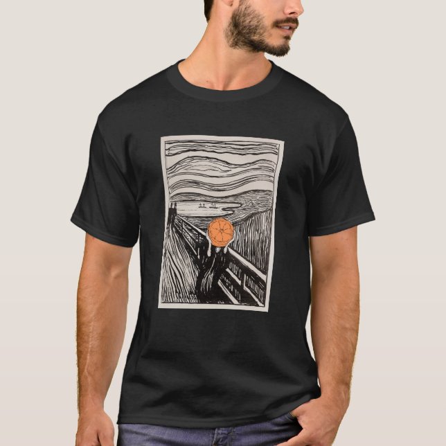 T-shirt Orange Scream - Altered Art (Devant)