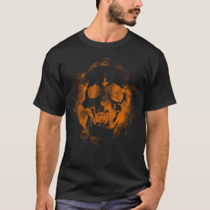 T-shirt Orange skull