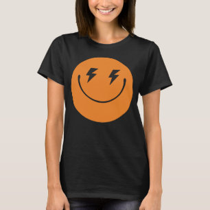 T-shirt Orange Smile Face Joyeux Sourire Face Mignonne Pai