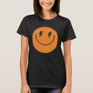 T-shirt Orange Smile Face Joyeux Sourire Face Mignonne Pai