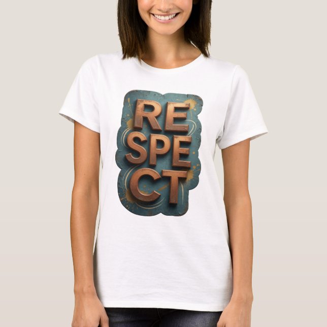 T-shirt Orange Snappy impression RESPECT (Devant)