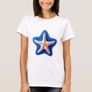 T-shirt Orange Starfish in Blue