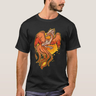 T-shirt Orange Sun Fire Phoenix Totem Spirituel Esthétique