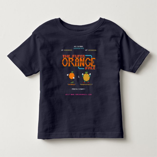 T-shirt orange superbe d'enfant en bas âge de (Devant)