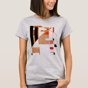 T-shirt Orange Tan Noir Sud-Ouest Art inspiré Abstrait