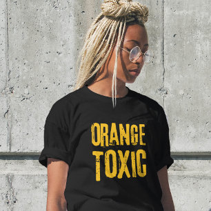 T-shirt Orange Toxique Résistance Politique Trump